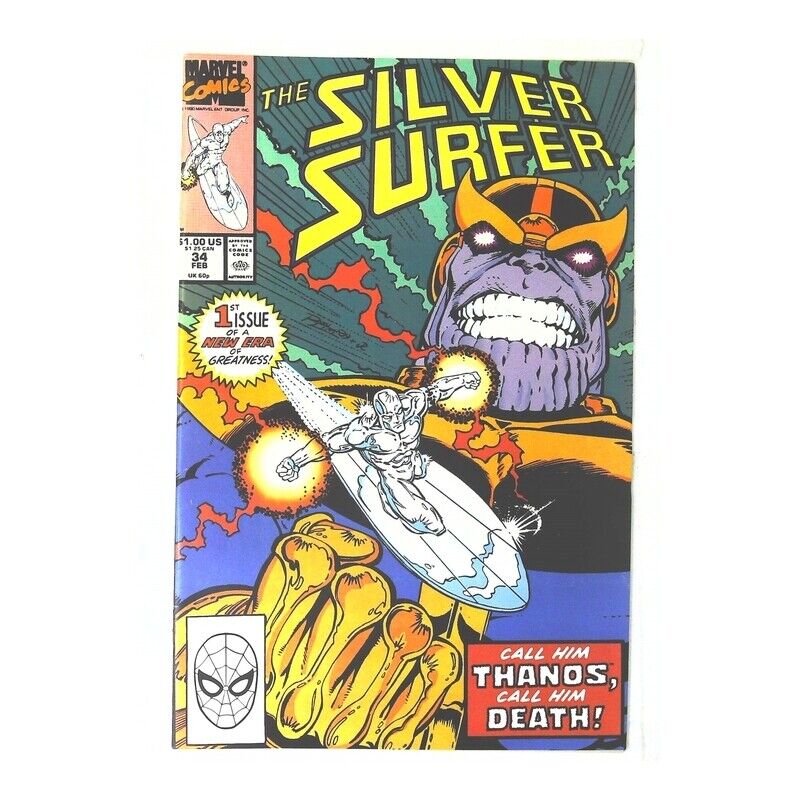 Silver Surfer (1987 series) #34 in Near Mint minus condition. Marvel comics [f]
