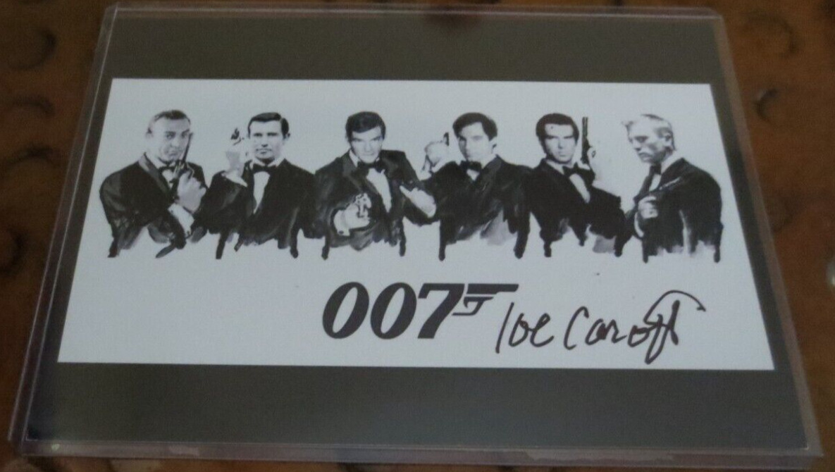 Joe Caroff graphic designer signed autographed photo OO7 James Bond logo