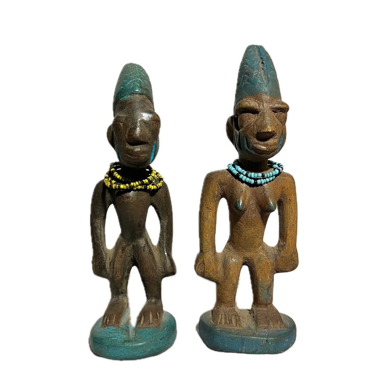 pair of handmade African Statue Yoruba are special decoration items-575