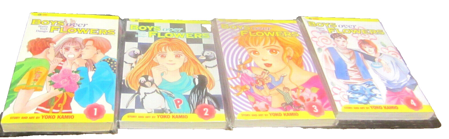 Boys Over Flowers Volume 1-4 Yoko Kamio English Manga First Printing Paperbacks