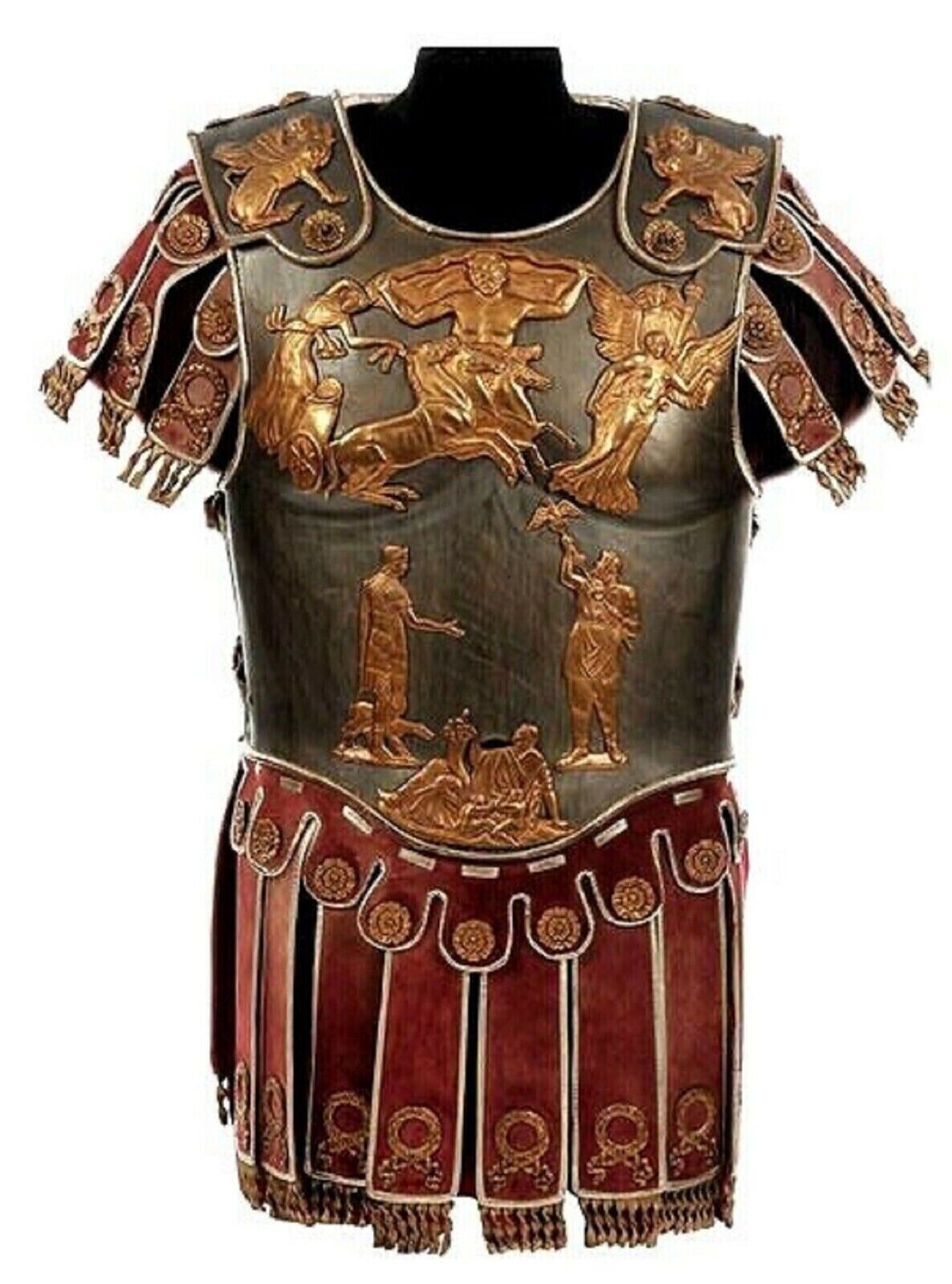 Medieval Roman Muscle Cuirass Armor Knight Breastplate with Skirt & Shoulder