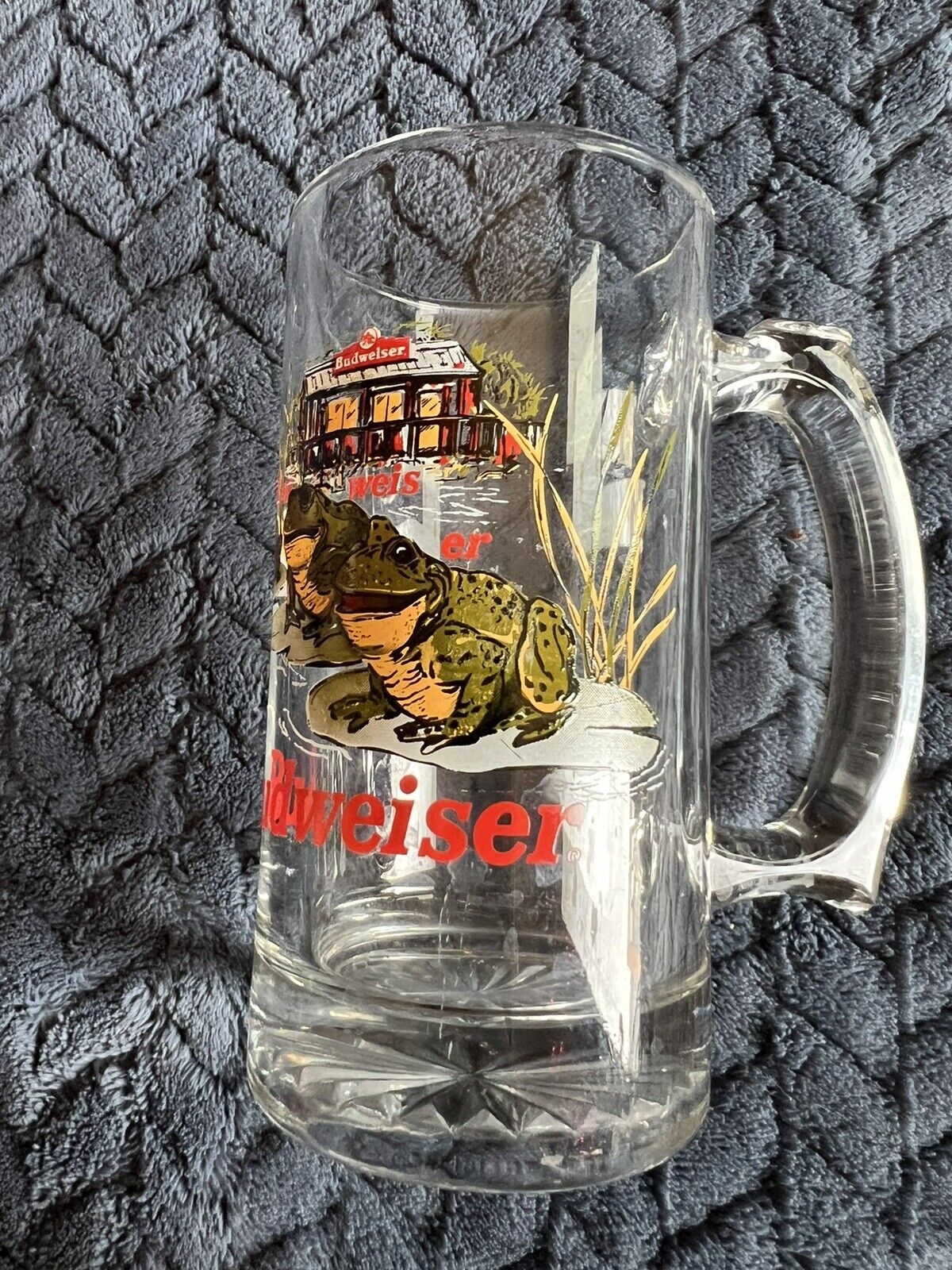 1996 Budweiser Frogs Vintage   Mug Glass Stein Rare 90s