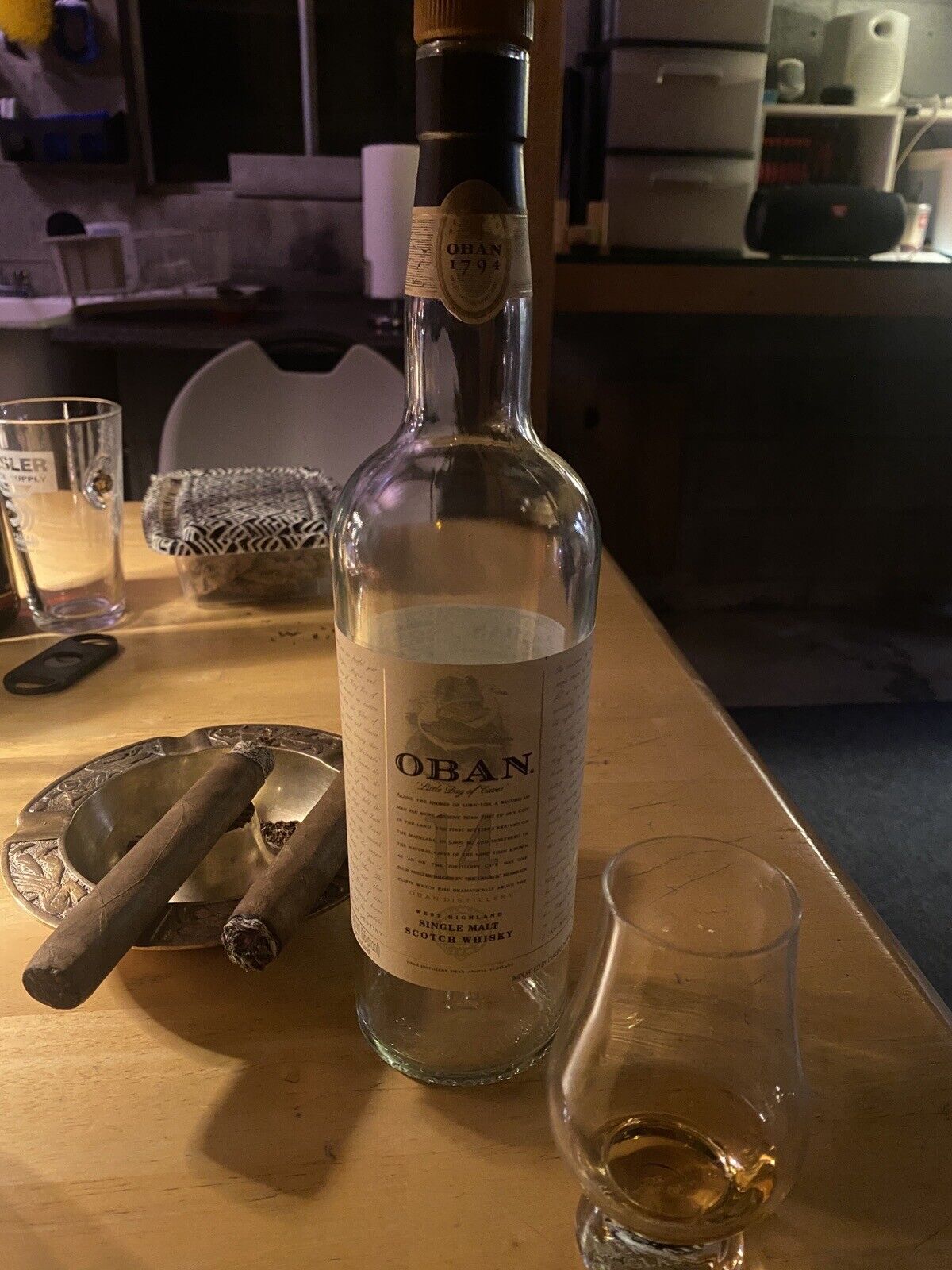 Oban 14 Single Malt Scotch Empty Bottle For Display 