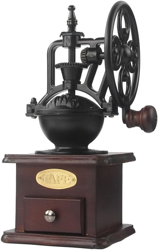 Manual Coffee Grinder Antique Cast Iron Hand Crank Coffee Mill With Grind