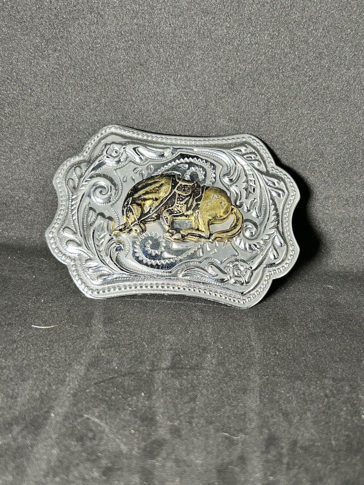 Vintage Western Belt Buckle - Bucking Horse