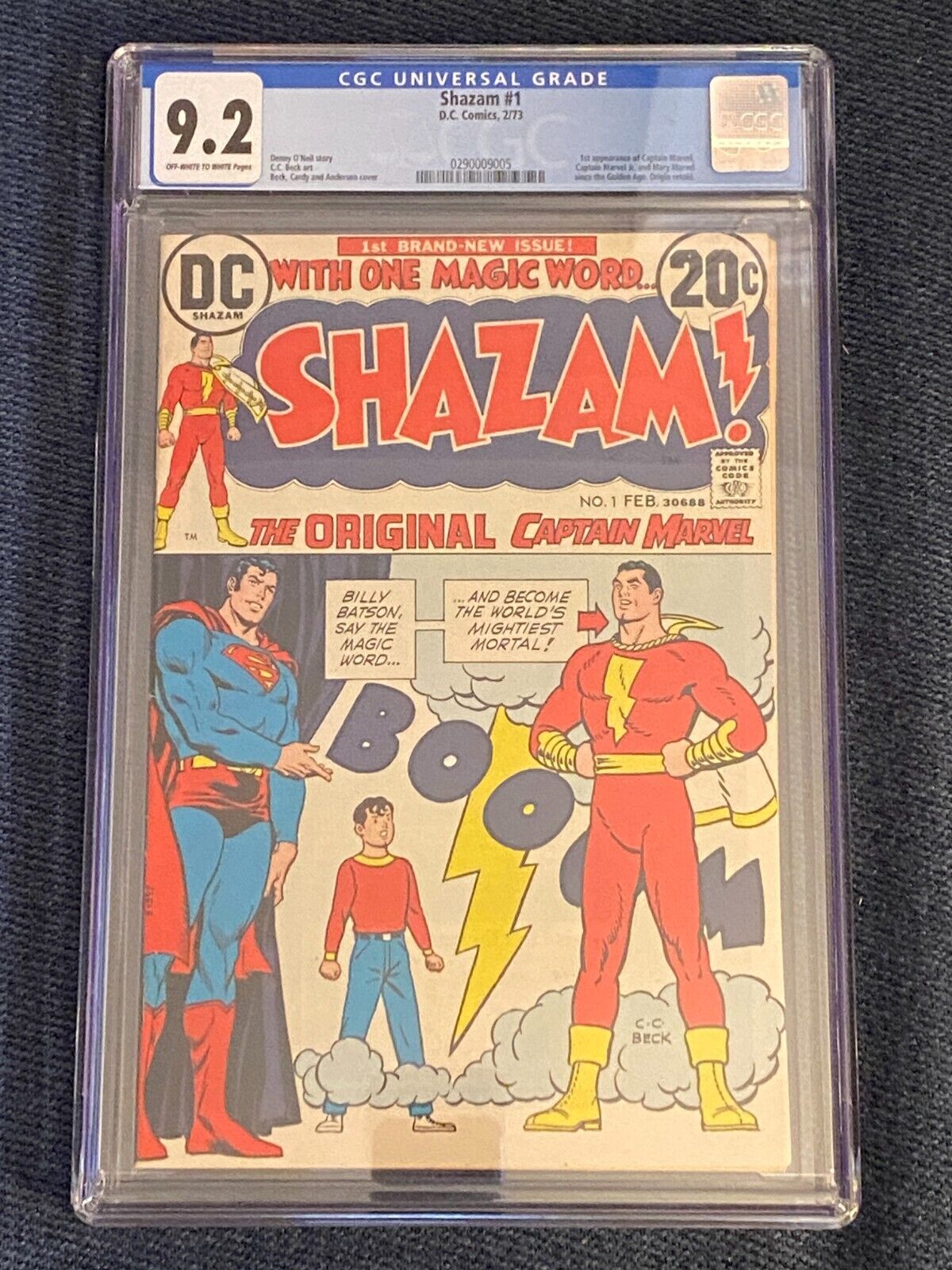 Shazam #1 CGC 9.2 1st Appearance of Captain Marvel since Golden Age