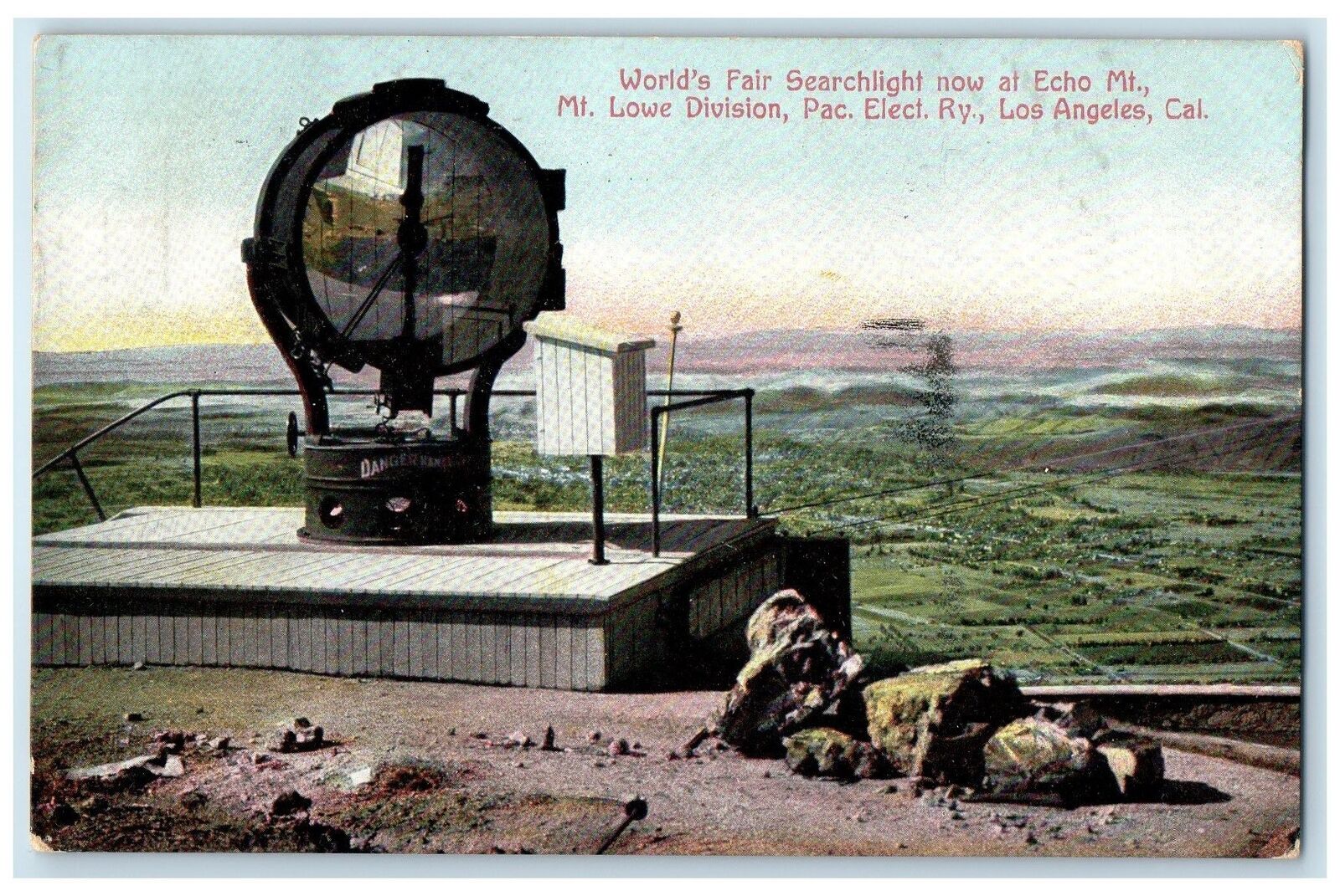 1908 Worlds Fair Searchlight View Now At Echo Mt. California CA Posted Postcard