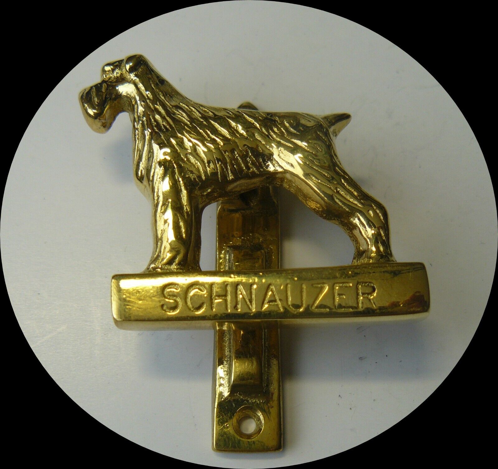 SCHNAUZER Brass doorknocker (N1064)   Only 5 available. 
