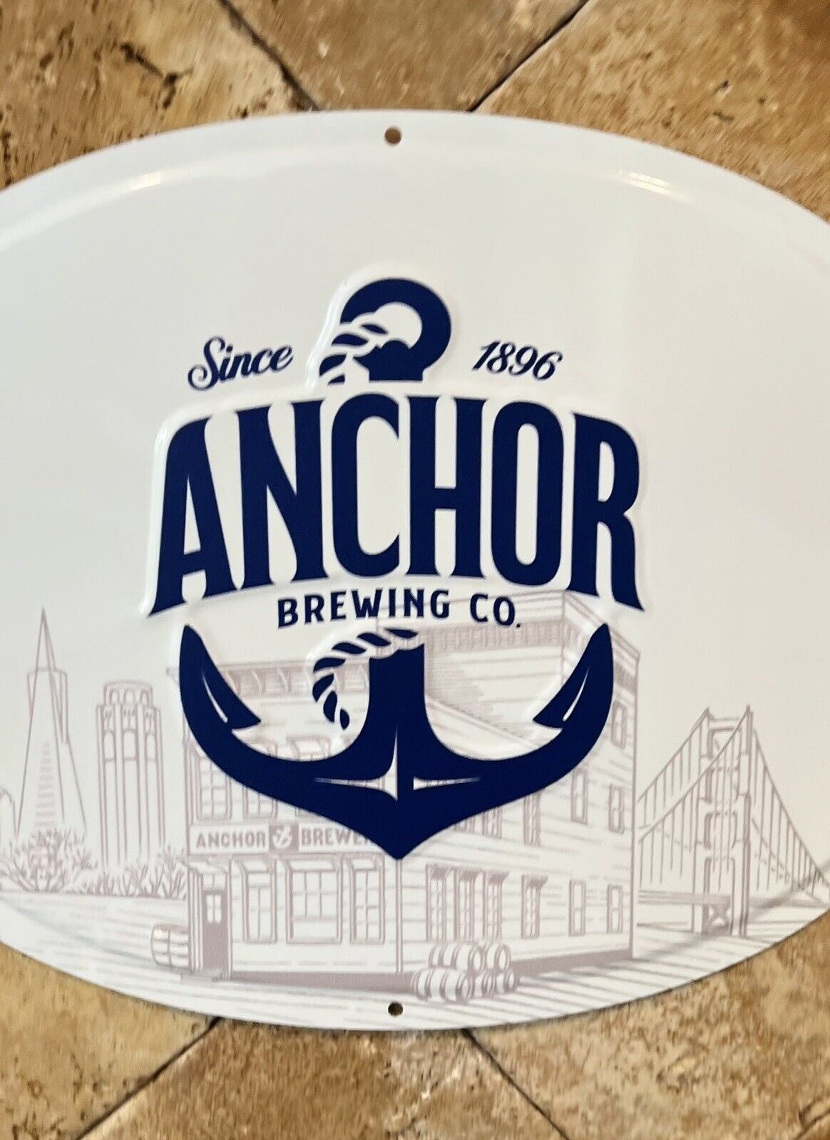 Anchor Brewing Company Oval Metal Tin Sign - NEW —+++-