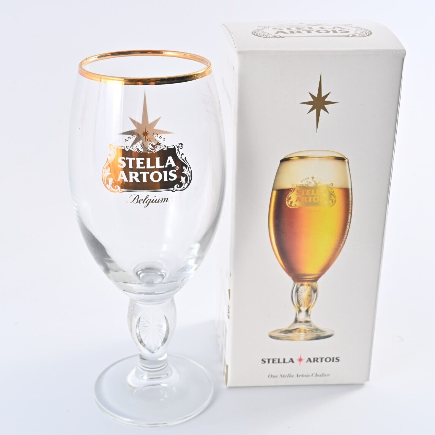 Stella Artois Beer Glasses Chalice 33cl Limited Edition Gold