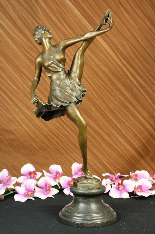 Collectible Statue bronze sculpture Art Nouveau Large Ballerina Dancer Decorativ
