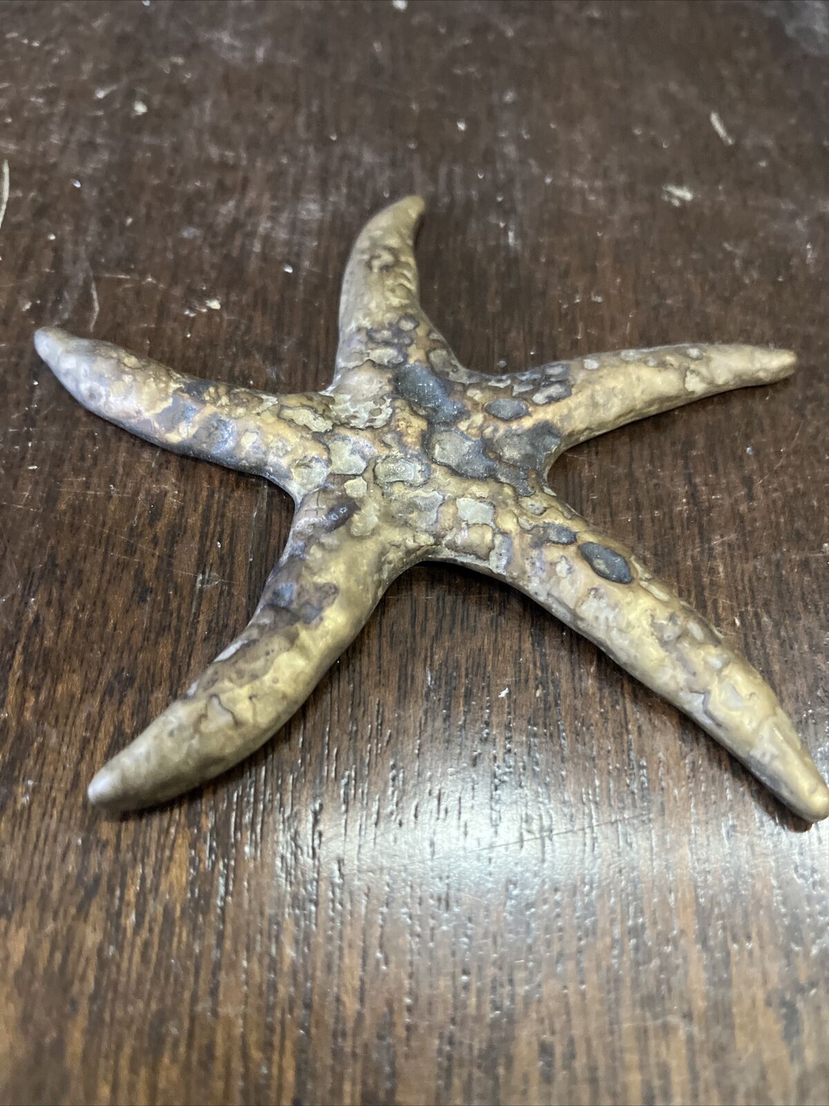 vintage brass starfish paperweight boho decor 