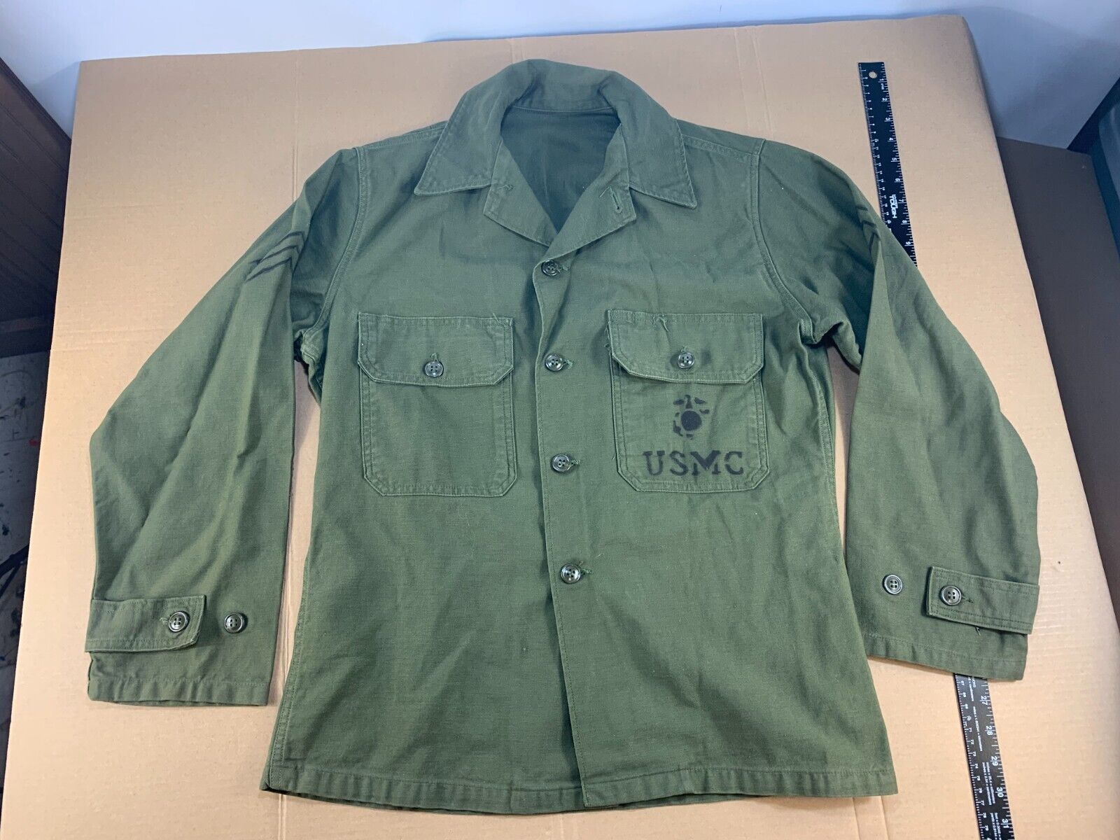 Vintage Minty Vietnam War 60s 70s USMC Field Uniform Shirt Jacket Marine