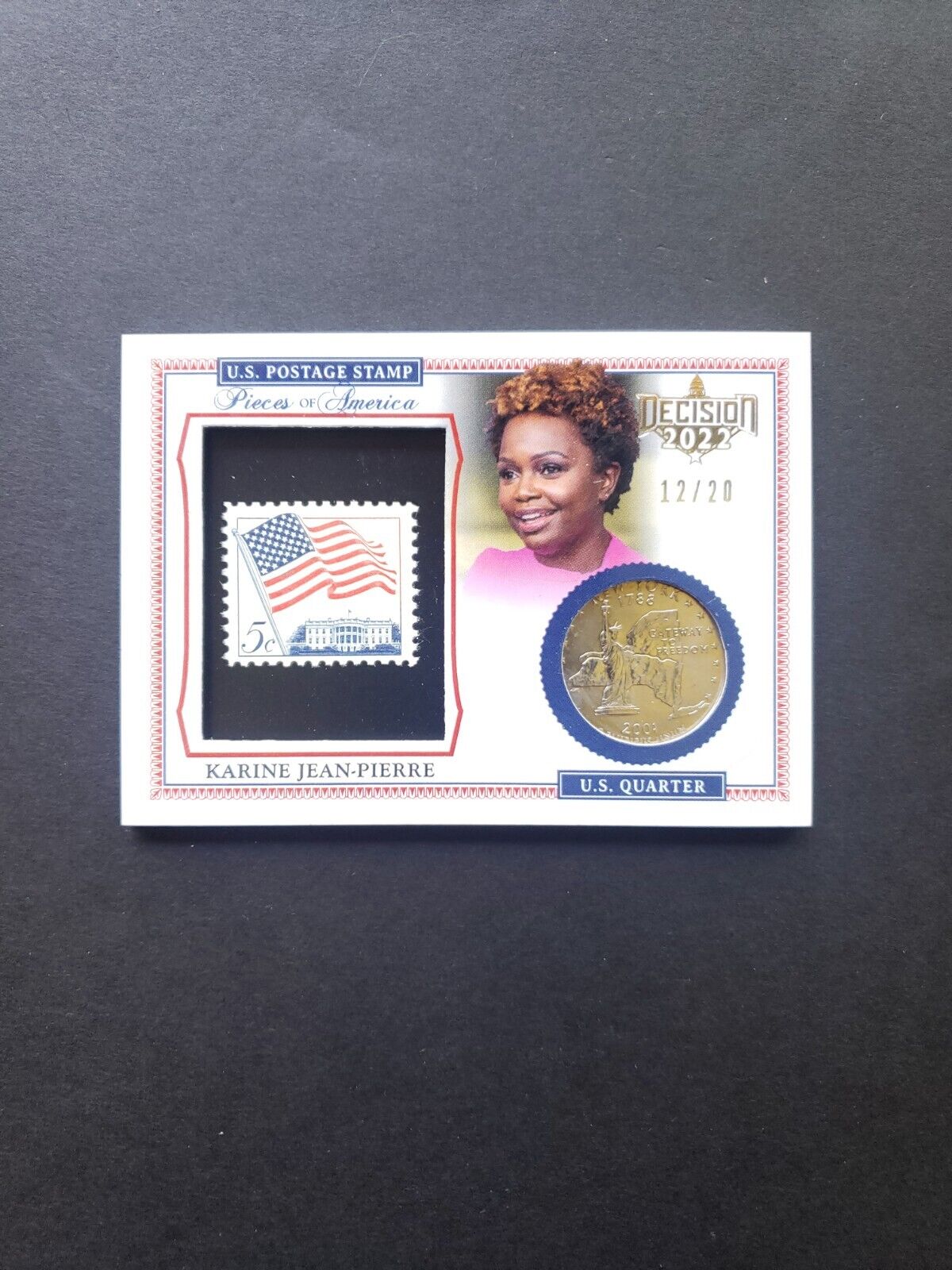 Decision 2022 Karine Jean-Pierre /20 Postage Stamp Peices of America POA18