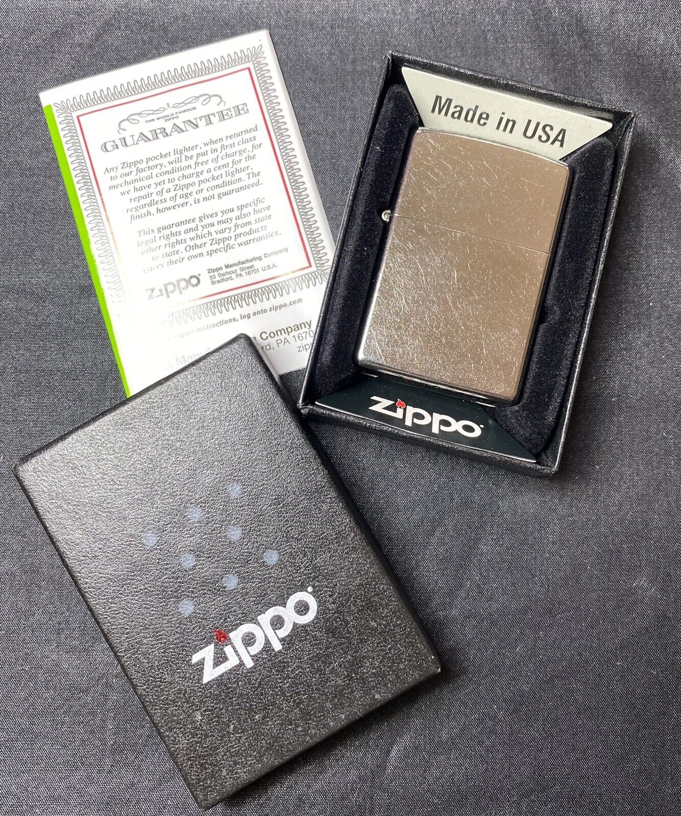 Zippo Classic Street Chrome Brushed Crome Lighter 2015 UNFIRED WITH BOX :)