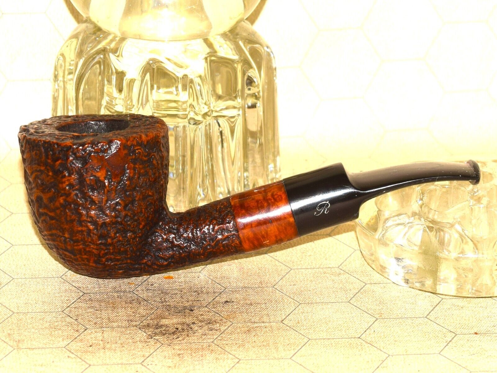 REFJERG SECOND HAND-CARVED MADE IN DENMARK 9mm Filter Tobacco Pipe #B009