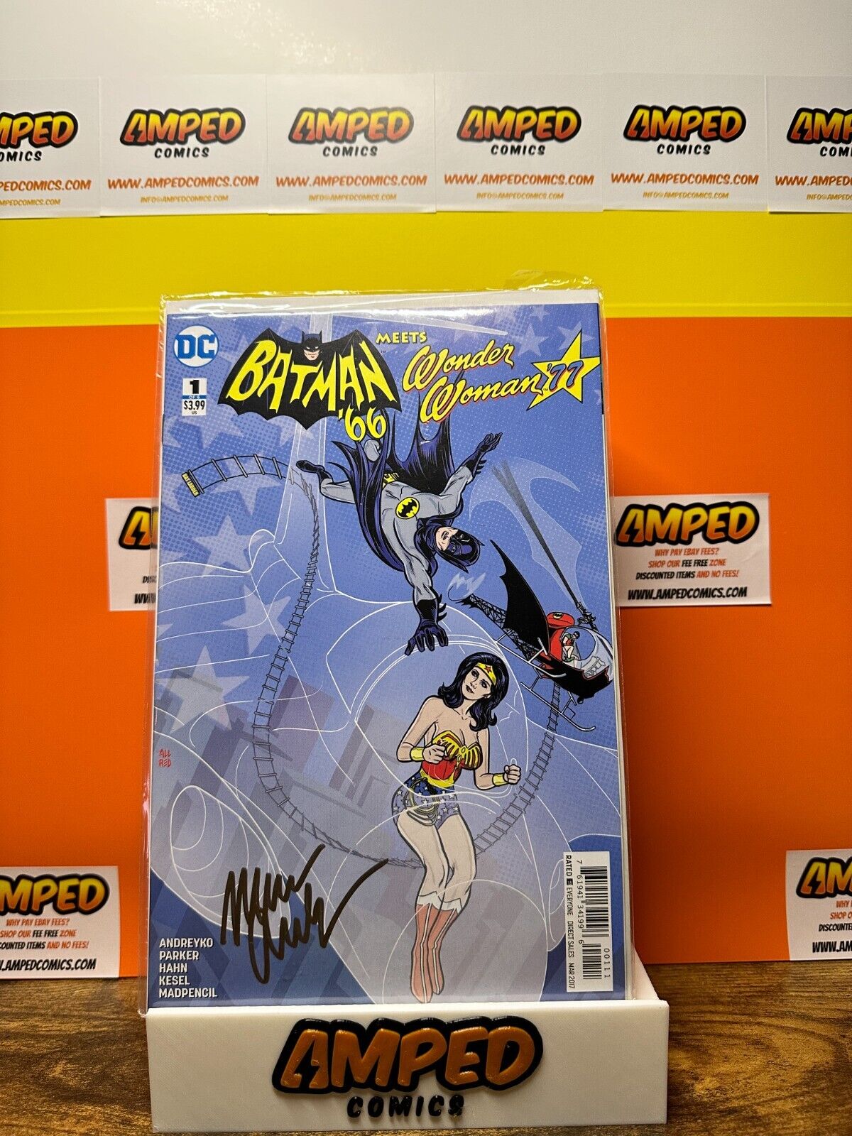 BATMAN 66 meets WONDER WOMAN 77 #1-6 COMPLETE SET (2017) #1 SIGNED BY ANDREYKO