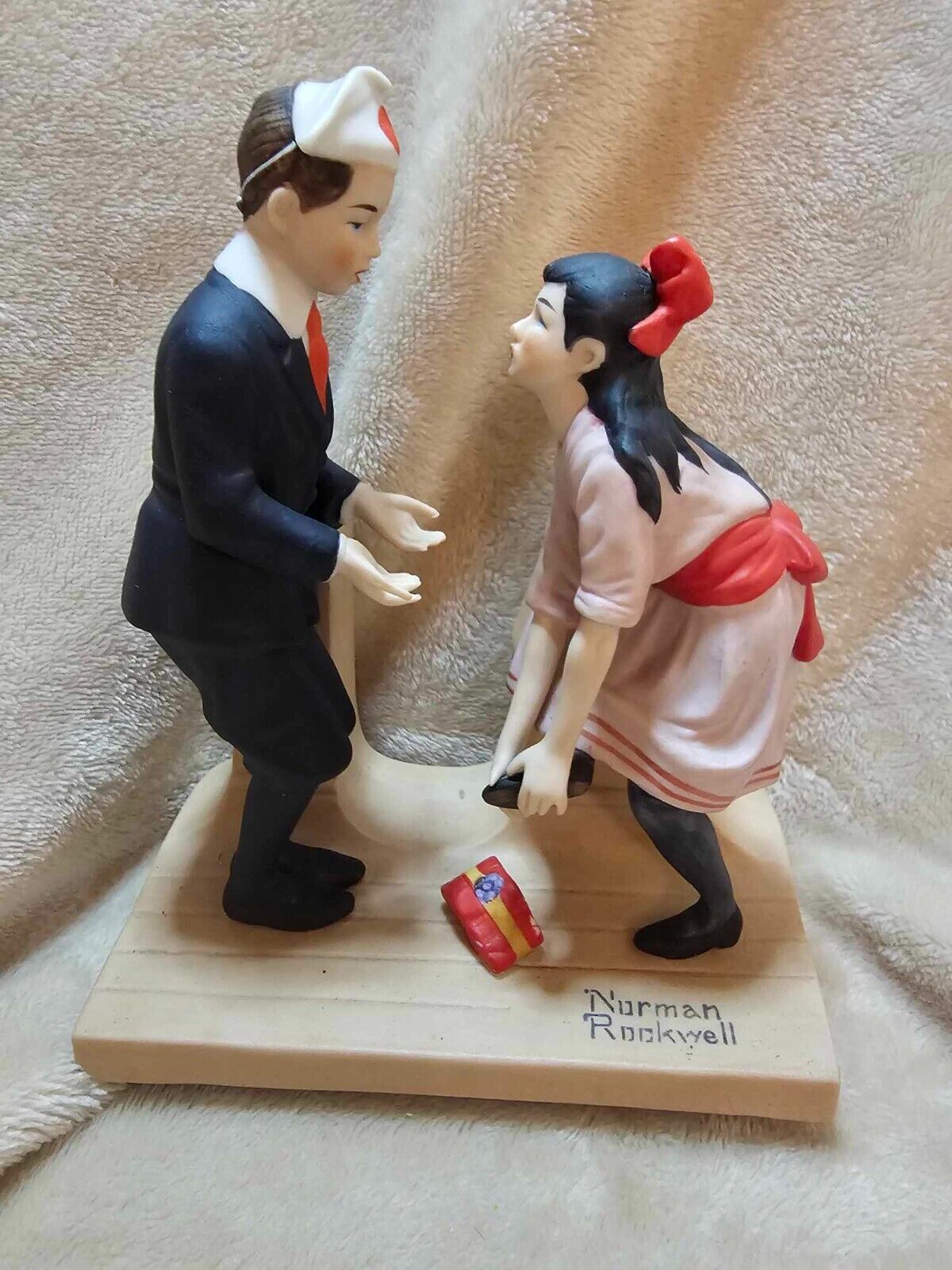 Vintage Norman Rockwell Figurine FIRST DANCE Porcelain Danbury Mint Handcrafted 