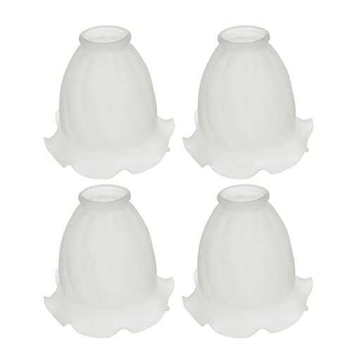 230174a Transitional Style Replacement Frosted Floral Glass Shade 2 1/8\