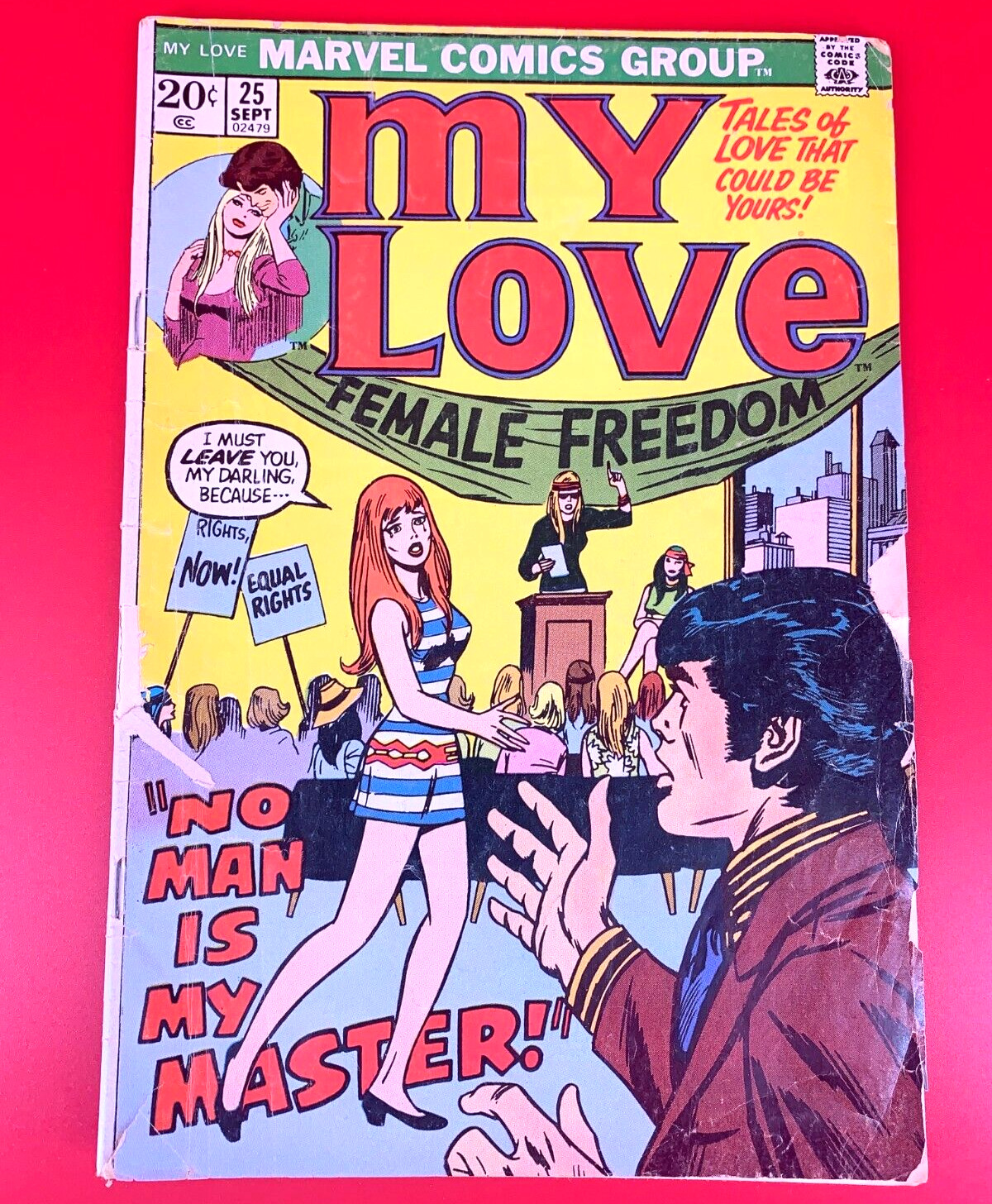 Marvel Comic My Love 25 1973 Pre code Women's Lib - Feminist Cover Vintage