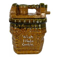 McCoy Wishing Well Cookie Jar Wish I Had A Cookie Brown Glossy USA Pottery picture