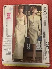 Vtg Sewing Pattern 1963 McCalls 7057 Formal Dress In 2 Lengths & Jacket, Size 14 picture