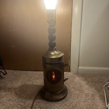 Vintage AUTOMAX N.Y. USA Nautical Scuba Style Lamp W/Flaming Nightlight Working picture