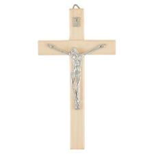 Natural Wood Wall Crucifix Value Priced for Gift or Give away 6 inches Pack of 8 picture