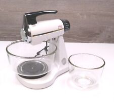 Vintage White Sunbeam Mixmaster 12 Speed With 2 Glass Bowls/Cord (No Beater) picture