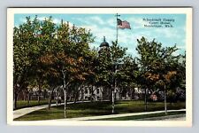 Manistique MI-Michigan, Schoolcraft County Court House, Vintage Postcard picture