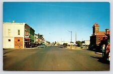 1940s-50s~Dallas Oregon OR~Main Street~Court House~Rexall Drugs~Vintage Postcard picture
