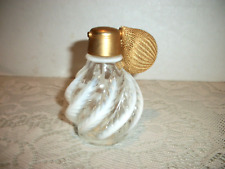 DeVilbiss Opalescent Feather Plume Perfume Bottle w/Atomizer,  Label picture