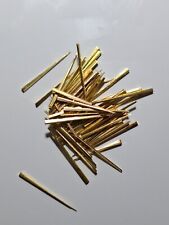 OLD STYLE BRASS TAPERED WEDGE CLOCK PINS picture