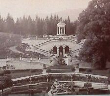 C.1893 Linderhof Palace Photo. Schloss, Germany. Royal. Fountain Statue Johannes picture