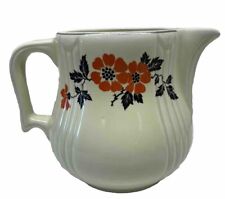Vintage 1940's HALL Pottery RED POPPY 64 Oz 2 Qt Radiance #5 JUG PITCHER picture