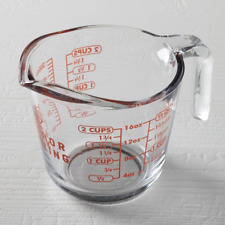 Clear Glass Measuring Cup W/ Spout & Large Handle Microwave Safe BPA-free 2 Cup picture