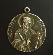 Vintage Sterling Saint Paul Medal Religious Holy Catholic picture