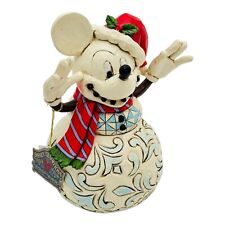 Jim Shore Disney Snowy Smiles Figurine #6008976 Mickey Mouse Snowman With Tag picture