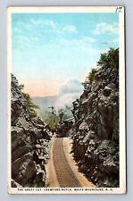 White Mountains NH-New Hampshire, Crawford Notch, Great Cut, Vintage Postcard picture