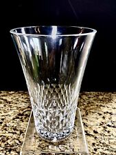 Vintage Cut Crystal Lead Flower Table Thumbprint Vase picture