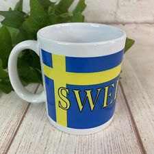 Sweden Swedish Flag & Crest Coffee Mug Tea Cup 11oz Ceramic NEW Sverige Svensk picture