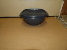 Tupperware Servalier Bowl 2.8L / 11.75 Cup DARK GREY BLUE w/ Matching Seal NEW picture
