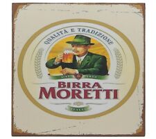 Birra Moretti Italian Italy Beer Retro Sign Shelf Sitter Pub Bar Man Cave 5 x 5