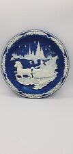 Incolay Lapis Stone Blue & White Akers Limited Edit Christmas Decorative Plate picture