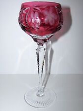 European Cut to Clear Crystal Wine Glass with Grapes 453 picture