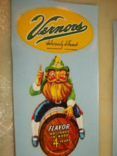 Vintage 50s 1960s VERNORS Ginger Ale Soda Detroit advertising water slide decal picture