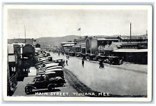 c1940's Business District Main Street Tijuana Mexico Unposted Vintage Postcard picture