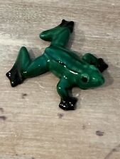 Vintage Made in Portugal Small Pottery Ceramic Frog Figurine EUC picture