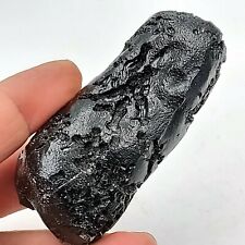 102 g. Museum Grade Rare Anda Skin Groove Indochinite Tektite Meteorite Cracked picture