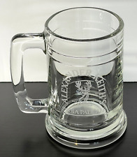 Alexander Keith's INDIA PALE ALE etched Glass Beer Glass stein 5